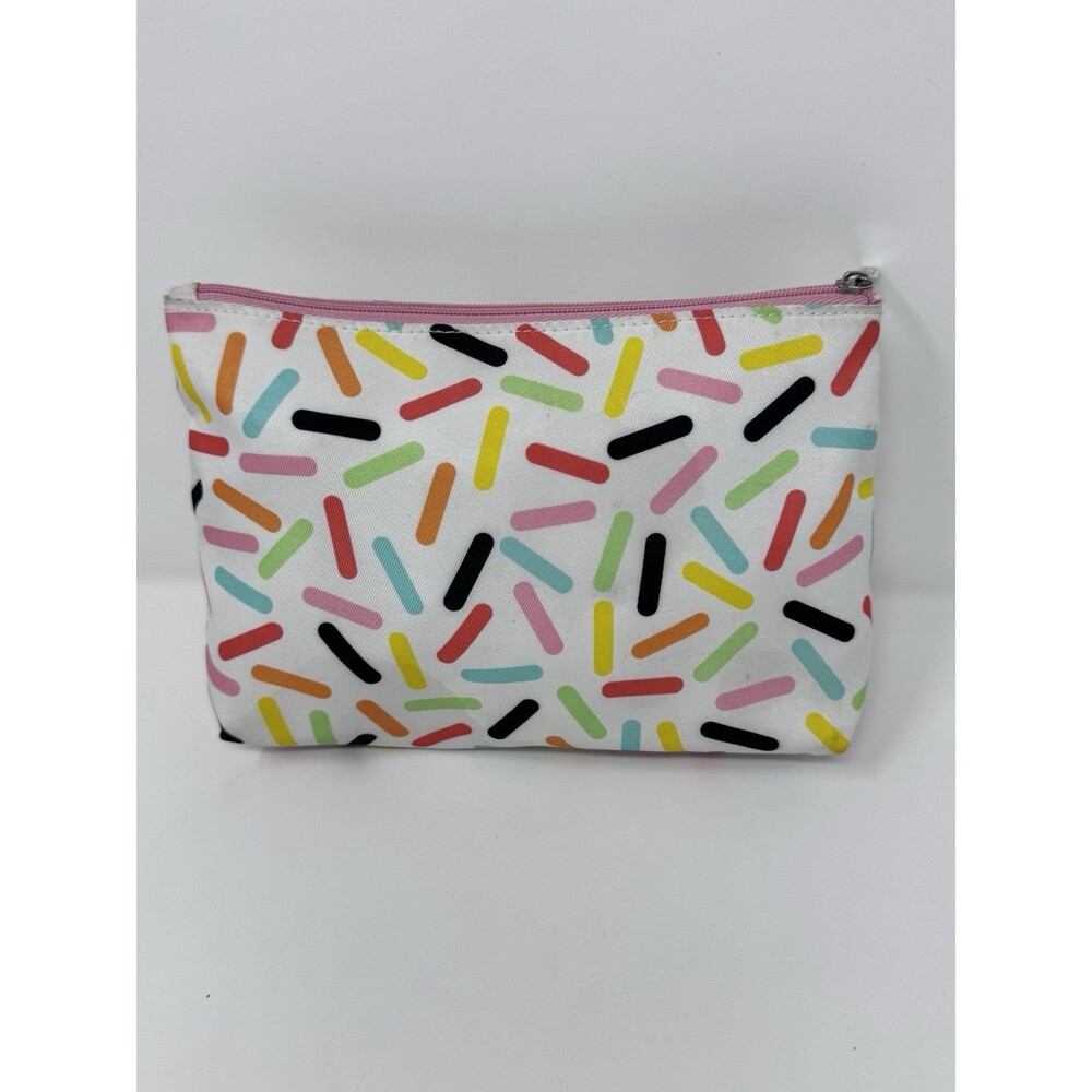 Clinique Sprinkles Makeup Toiletry Bag Zipper 8.5”x6” Travel